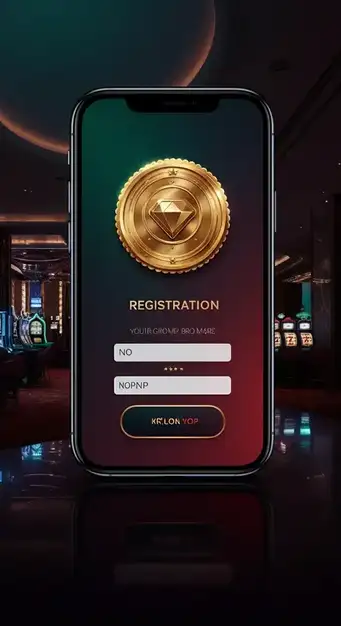 Interface de formulaire d'inscription Unique Casino avec champs préremplis et bouton de validation, symbolisant la rapidité du processus.